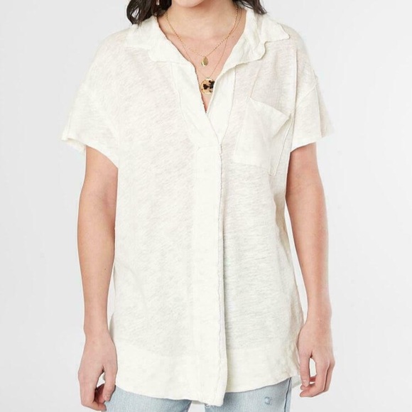 Free People We The Free Creamy White Pullover Top NWT Size Small - Picture 2 of 7